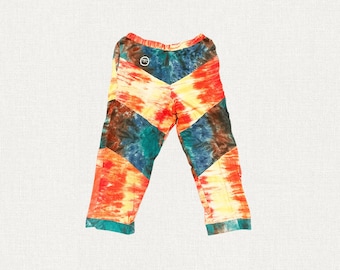Multi-Color Medley - Upcycled Tie-Dye 3/4 Trousers from the MFC Beginnings Collection