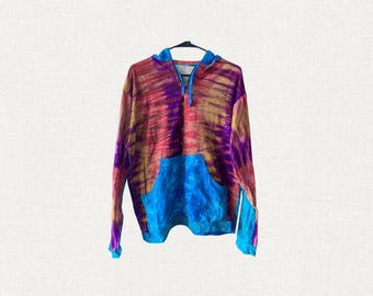 Multi-Color Medley - Upcycled Tie-Dye Sweatshirt from the MFC Beginnings Collection