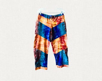 Sunny Multi-Color Medley - Upcycled Tie-Dye 3/4 Trousers from the MFC Beginnings Collection