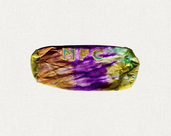 Sunny Muted Rainbow - Upcycled Tie-Dye Pencil Case from the MFC Beginnings Collection
