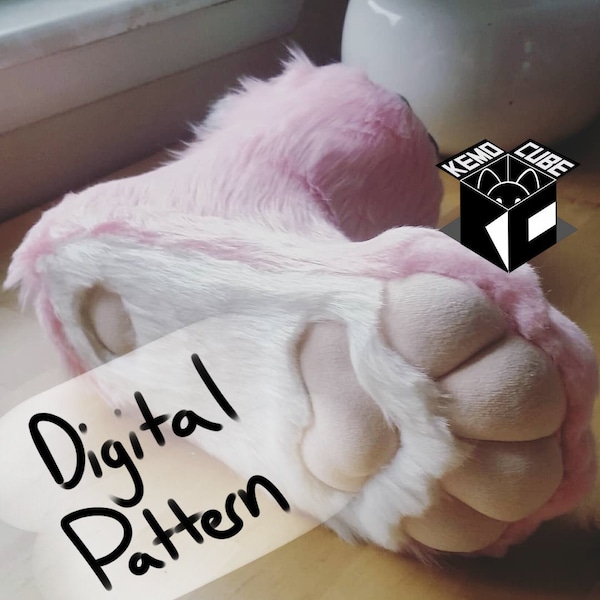 KemoCube's Fursuit Slim Sock Paws Pattern - Digital PDF Download