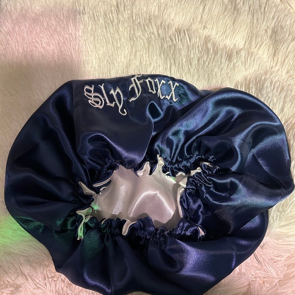 Custom Satin Bonnets with name only