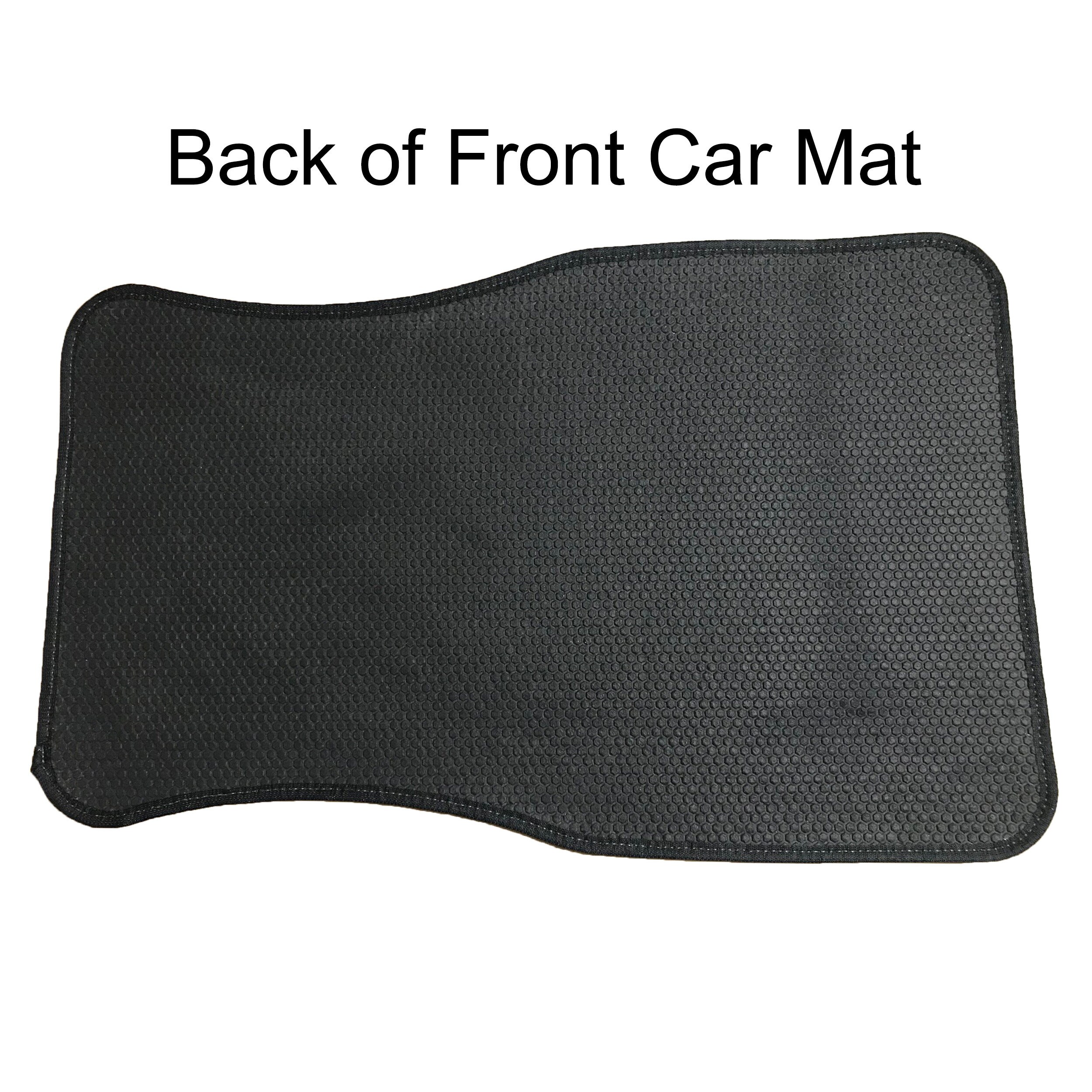 Black Car Mat Personalized With Monogrammed Initials Inside of Floral