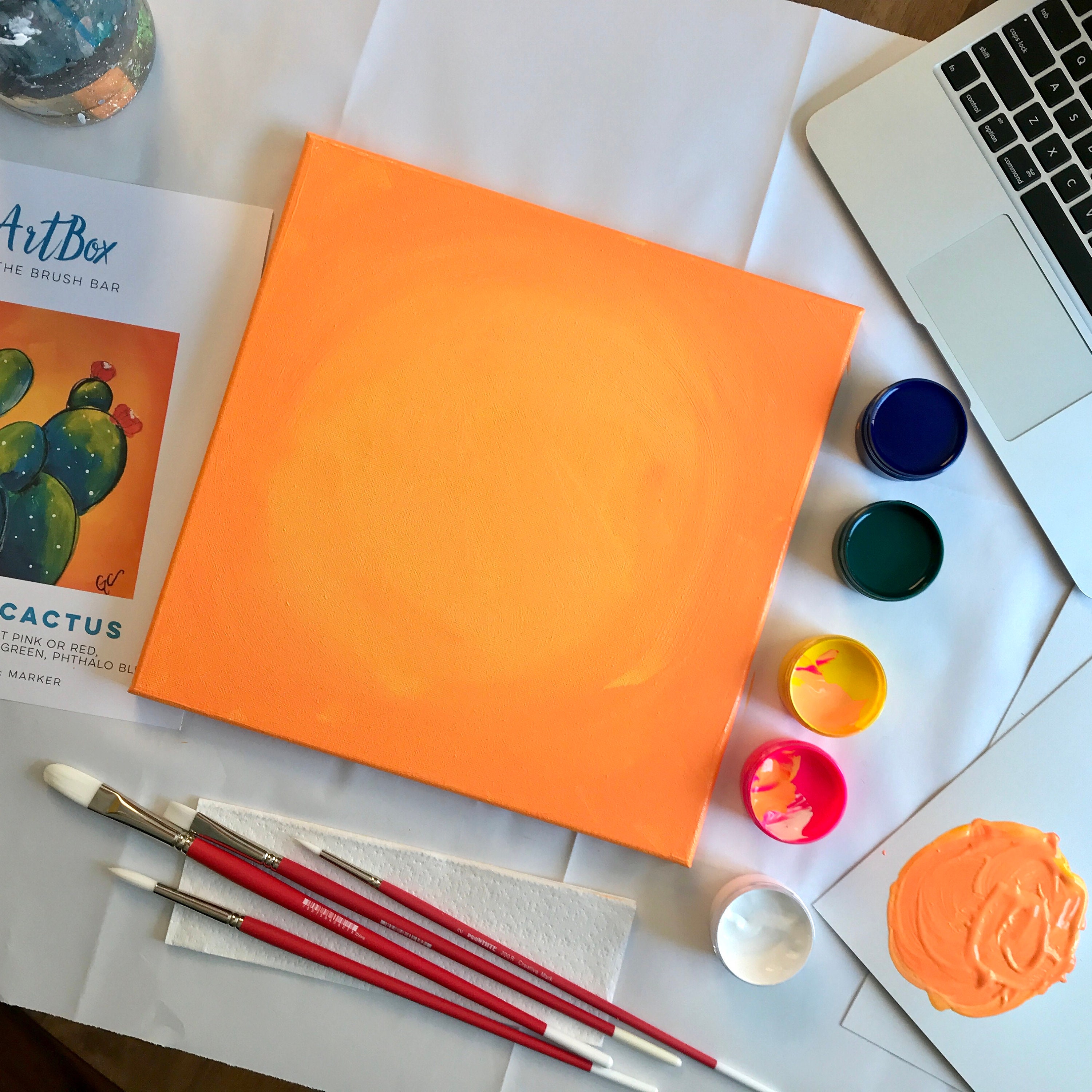 Colorful Citrus Art Box by the Brush Bar Citrus Paint Kit Etsy UK