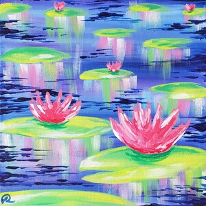 Water Liliesl Painting Kit by The Brush Bar,  Paint Kit, Painting Supplies, Farmhouse, Monet, Water Lilies Art Kit