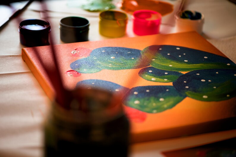 Neon Tropics Art Box by The Brush Bar, Tropical Paint Kit, Art Kit