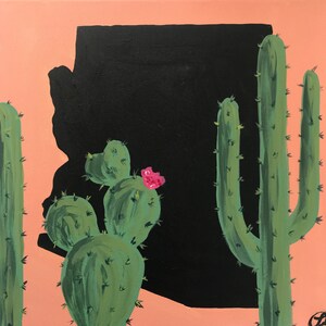 The Cactus State Painting Kit by The Brush Bar, Arizona Paint Kit, Art Kit, Painting Supplies, Arizona Art
