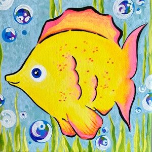 Art Box Mini Kit - Tropical Fish, Fish, Art, Painting Kit, Art Kit, Diy Art, Kids Crafting