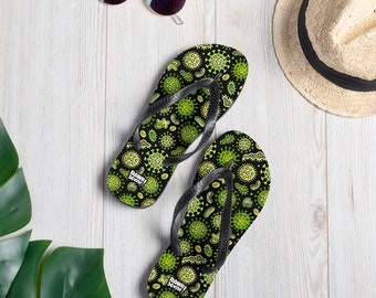 Flip Fl Cat Face Black Pattern Unisex Trendy Print ippers Beach Sanl