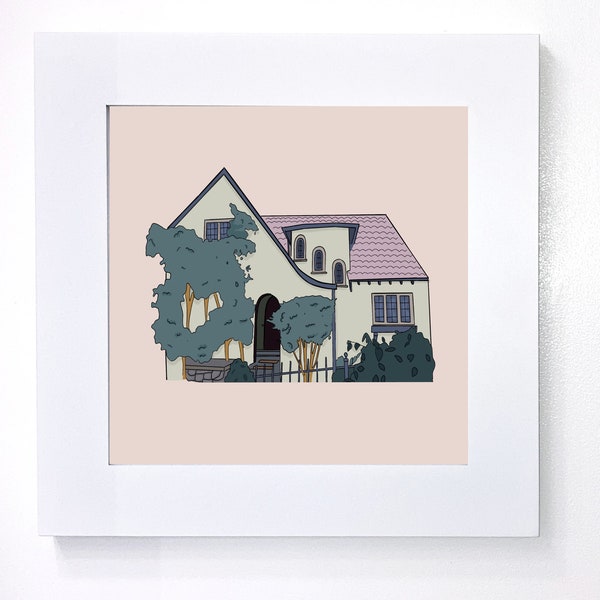 Personalized House Portrait / Custom House Illustration / Architecture