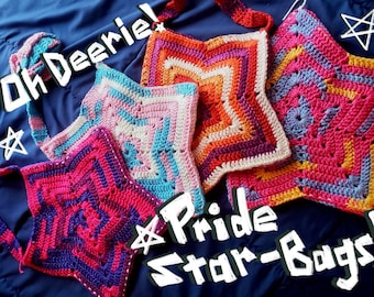 Crochet Pride Star-Shaped Bags