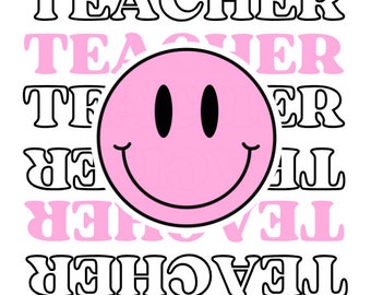 TEACHER TEACHER Smiley SVG