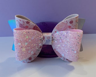 Pink hair bow| Floral hair bow|  hair bow