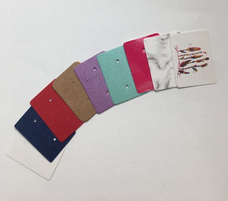 Various Colours 3 5cm Austin Mall X 2 5cm Mini Ca Display Card Jewelry Kraft