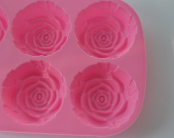 Pink 1 Stück Rose Geformte Zufällige Farbe Form, Silikonform, Rose Silikonform