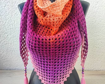 Tissu triangulaire crocheté dégradé