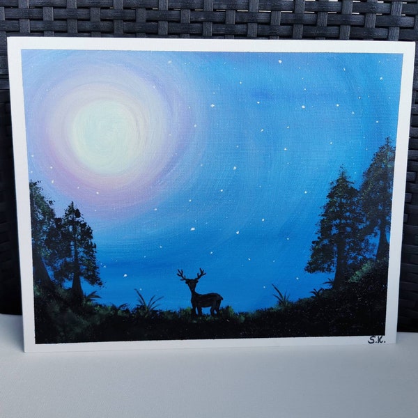 Acryl Gemälde Bild Leinwand Waldlichtung