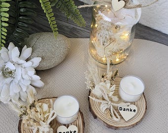 Lot de 2 cadeaux invités fleurs séchées mariage baptême confirmation remerciement couleur souhaitée cadeau de fête