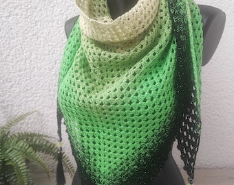 Dégradé au crochet châle triangulaire