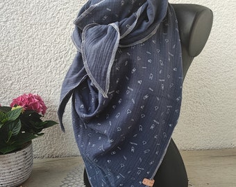 Echarpe triangle en mousseline Echarpe XXL