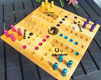 Jeu familial, jeu de société, en bois fait main, personnalisé