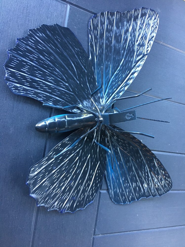 Large Butterfly Wall Art Metal Handcrafted Garden Ornament Etsy UK