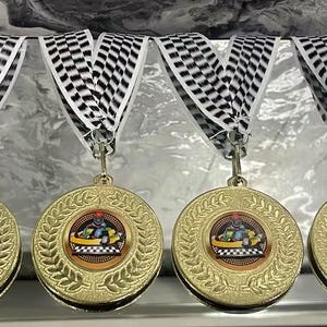 Go Kart Karting Party Medals: Gold Racing Competition Awards - Etsy