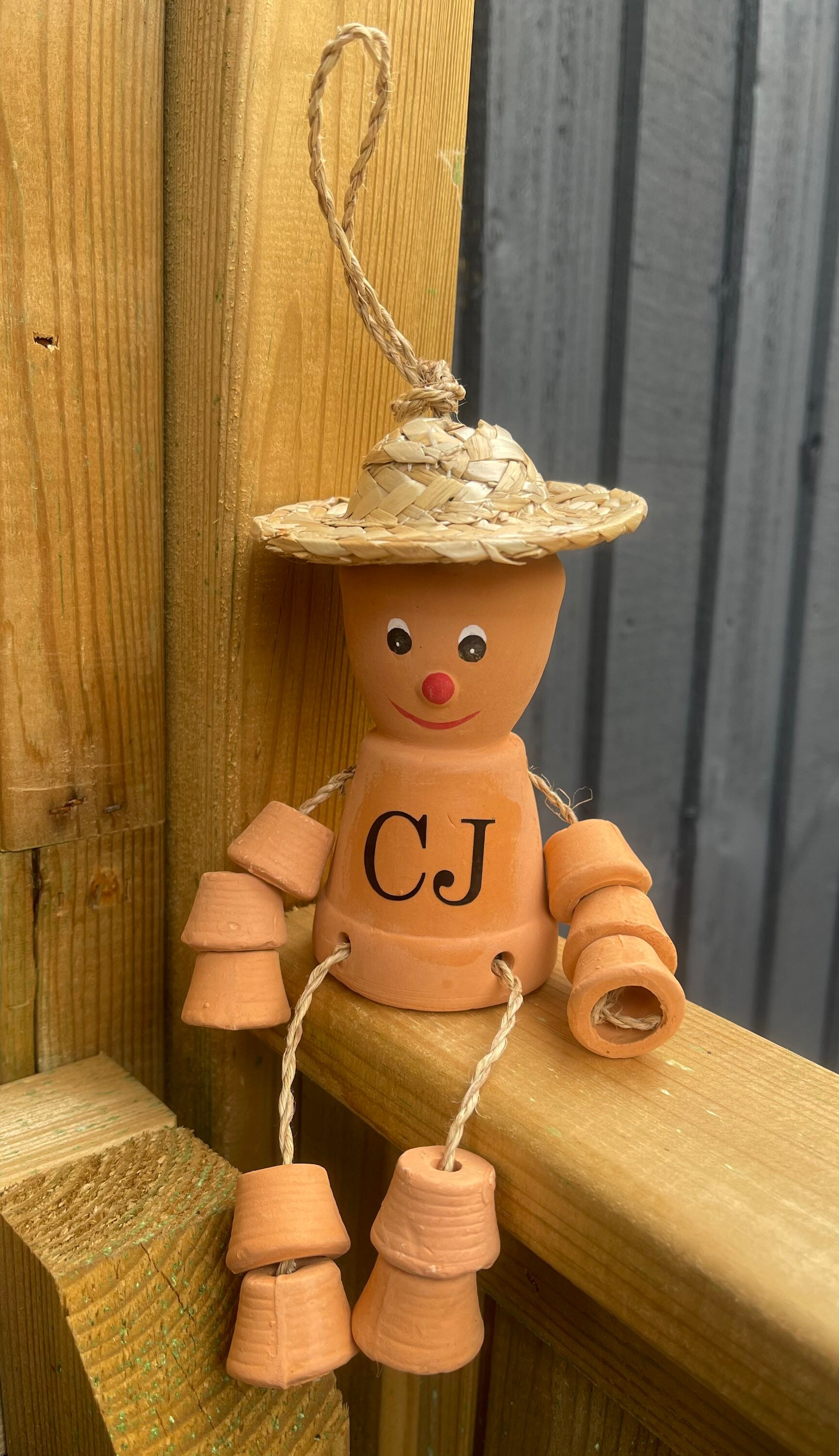 25cm Terracotta Plant Pot Flower pot Man or Lady Garden Etsy