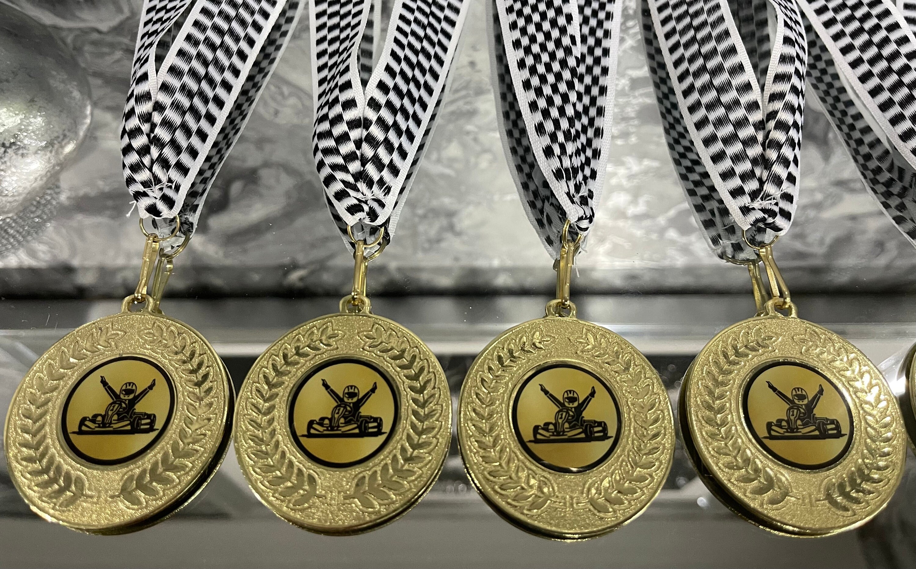 Go Karting Premium Racing Medals 50mm Prize Award. Available In Gold - View #4