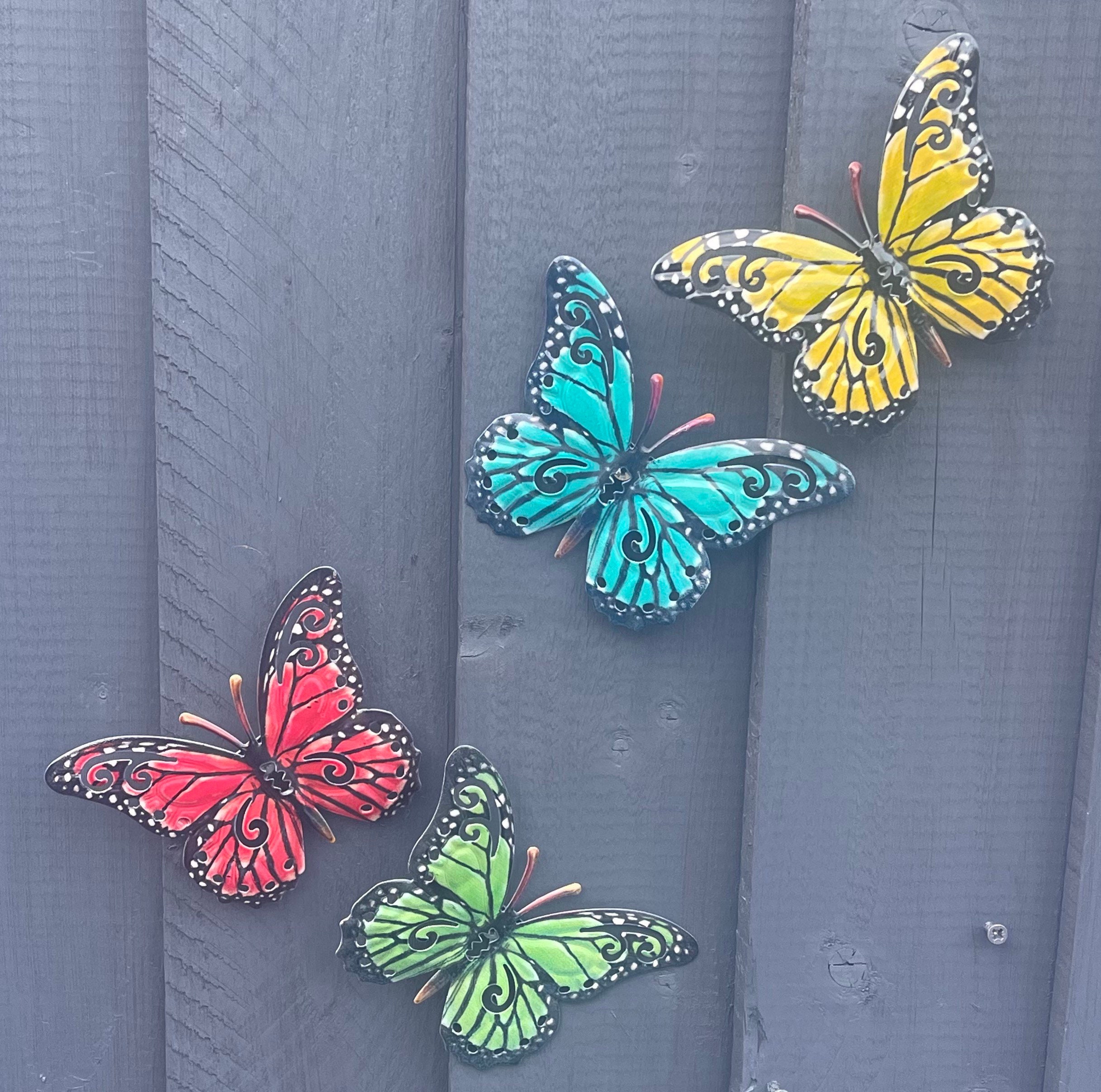 Mini Butterfly Garden Wall Art Metal Butterfly Garden Etsy UK