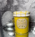 Yellow Lemon Curd Jam Jar Wax Melt Burner – Ceramic Oil Burner – Fresh Kitchen Decor – Citrus Home Fragrance Burner – Gift for Lemon Lovers