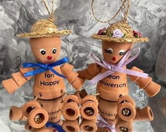 Personalised Plant Pot Person Garden Ornament, Flowerpot Man Gift, Gift for Gardeners, Outdoor Garden Decor Gift