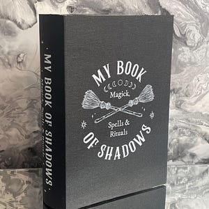 Wooden Book Storage Box – Decorative Book Shaped Keepsake Box for Bookshelf Styling – Hidden Storage Gift for Book Lovers - 12 designs My Book Of Shadows