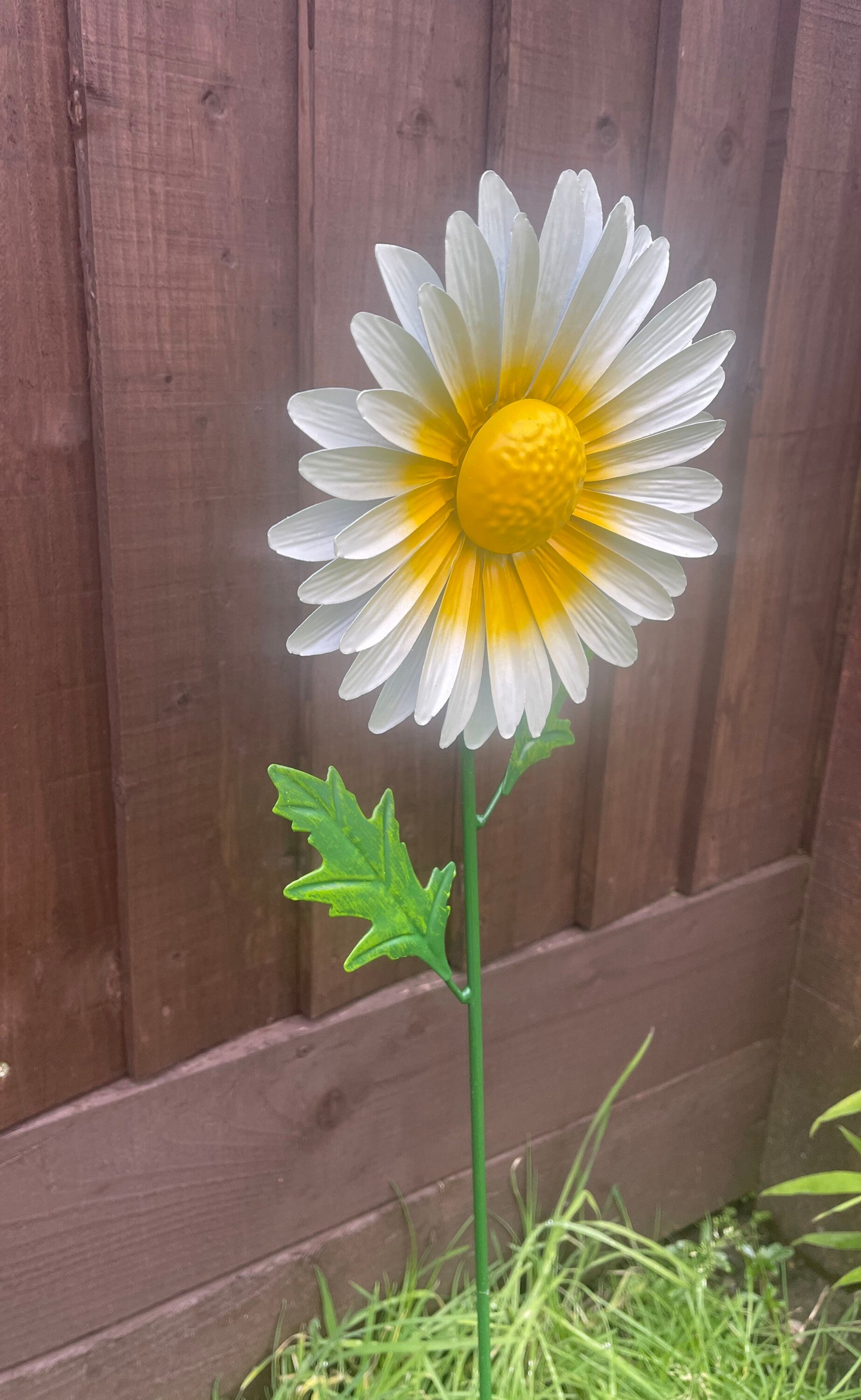 80cm Metal Daisy Garden Ornament Sculpture Flowers Stake Etsy UK
