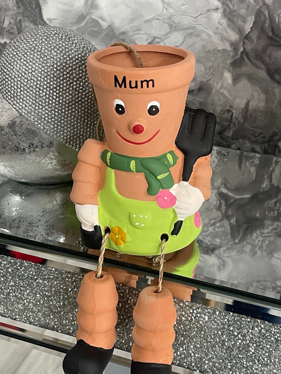 Terracotta Plant Pot Man Planter Garden Ornament Hanging Garden