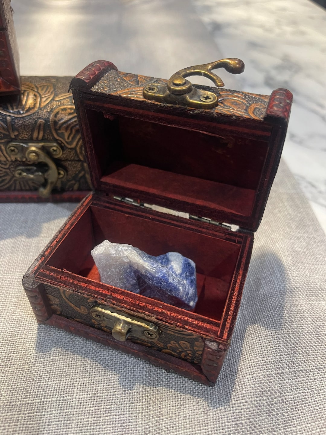 Mini Wooden Treasure Chest Box | Small Decorative Storage Box ...