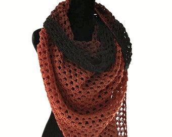 Shawl Scarf in Golden Brown Colorway