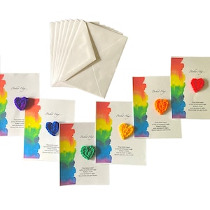 Rainbow Pocket Hugs (Set of 6 Cards & Envelopes)