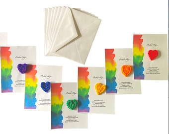 Rainbow Pocket Hugs (Set of 6 Cards & Envelopes)