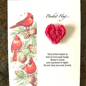Cardinal Pocket Hug Cards (Set of 4 Cards & Envelopes)