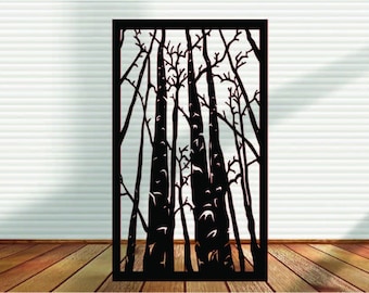 Aspen Privacy Panel, Metal Panel, Metal Privacy Screen, Fence, Decorative Panel, Wall Art, Garden Panel, Indoor & Outdoor - LP10 (Vertical)