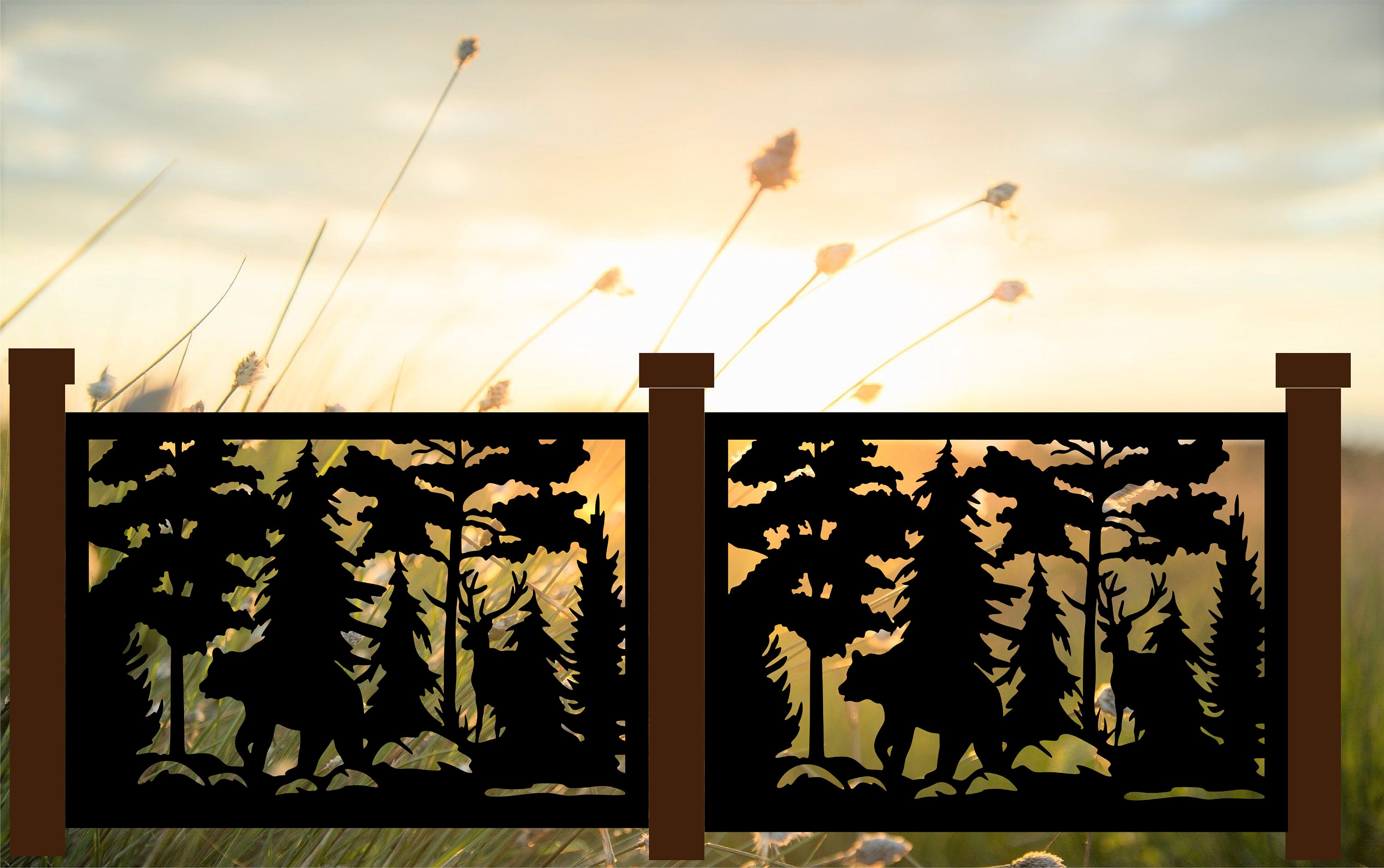 Decorative Rustic Railings, Metal Panel Insert, Balcony Panels ...
