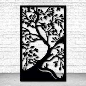 Metal Panel, Metal Privacy Screen, Fence, Decorative Tree Panel, Wall Art, Garden Panel, Indoor & Outdoor -MD1