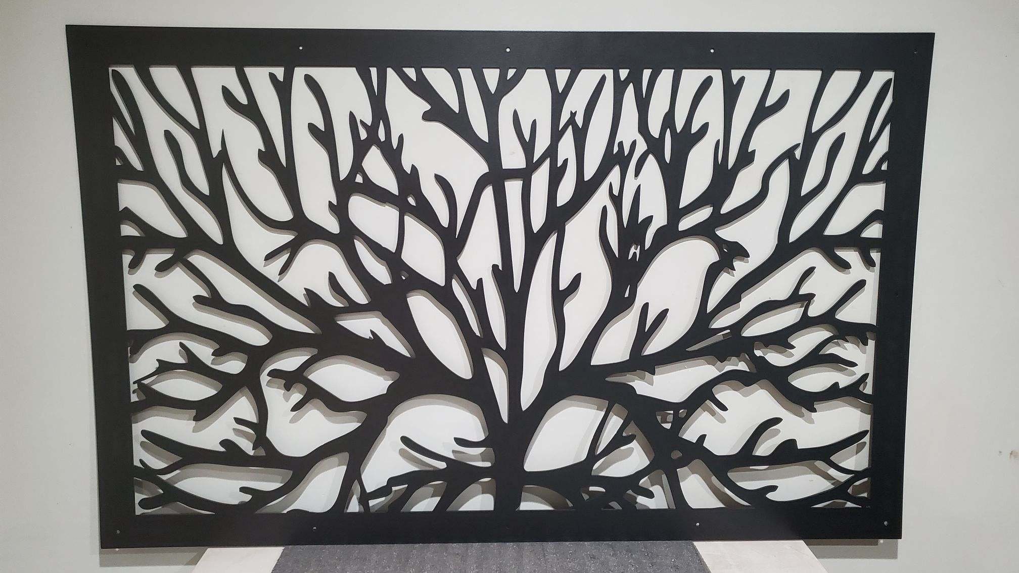 Tree Railing Insert, Metal Panel, Metal Privacy Screen, Fence ...