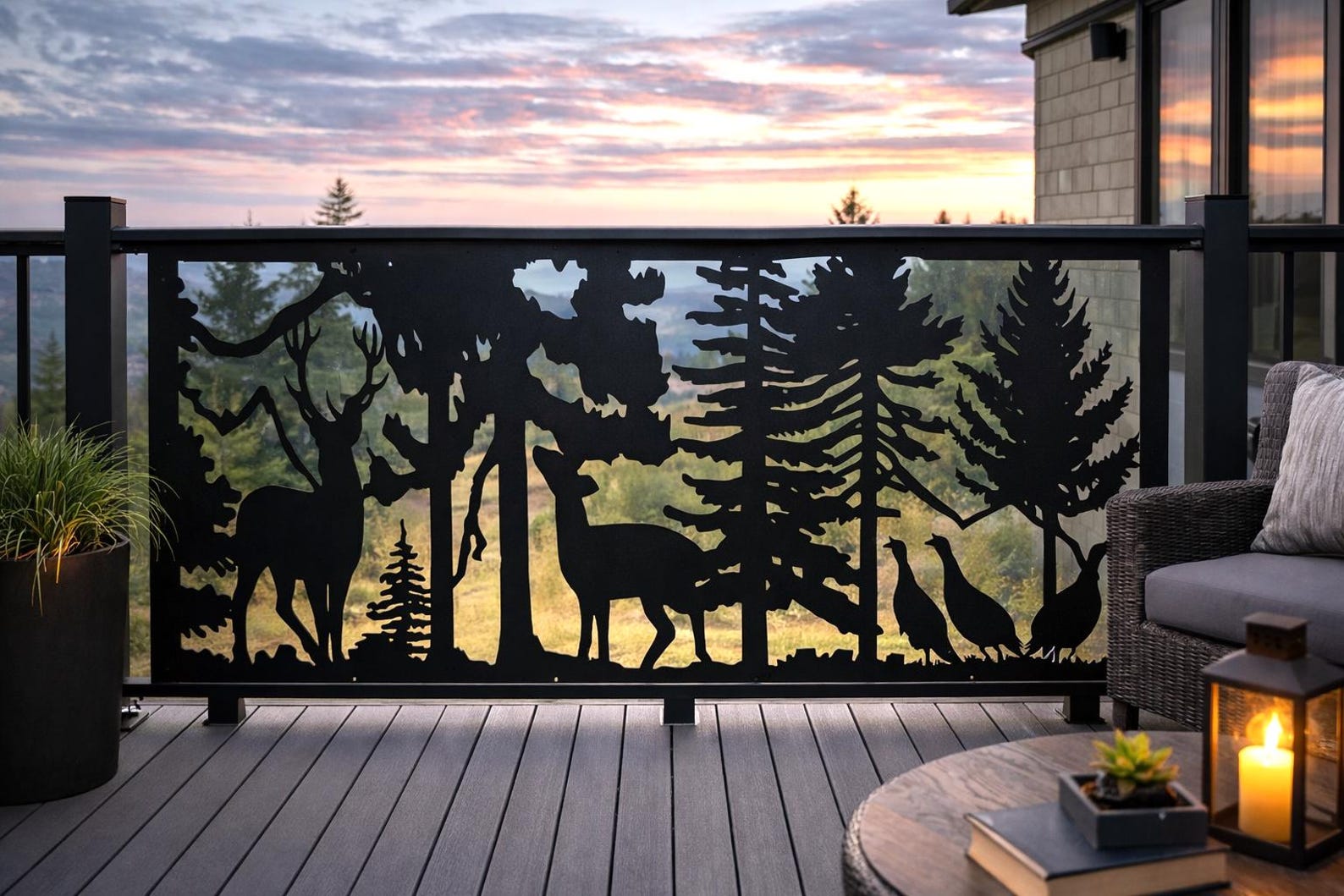 Decorative Rustic Railings and Metal Panel, Metal Panel Insert ...