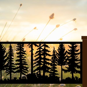 Decorative Rustic Railings, A Forest Scene, Metal Panel Insert, Staircase Railings,  Balcony Panels