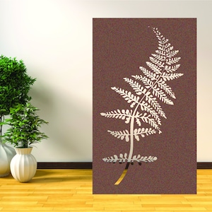 Privacy Panel, Metal Panel, Metal Privacy Screen, Fence, Decorative Panel, Wall Art, Garden Panel, Indoor & Outdoor - Tall Fern (PID3)
