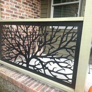 Tree Railing Metal Insert, Privacy Fence Panel, Wall Art