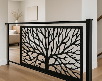 Tree Railing Insert, Metal Panel, Metal Privacy Screen, Fence, Decorative Panel, Wall Art, Garden Panel, Indoor & Outdoor - LCFG