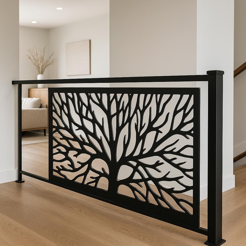 Tree Railing Insert, Metal Panel, Metal Privacy Screen, Fence ...